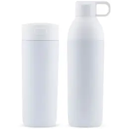 Ruvo Change Zero 2-in-1 Modular Hydration Gift Set White Display